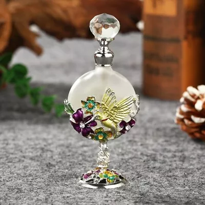 7ml Vintage Perfume Bottle Refillable Empty Crystal Glass Essential Oil Bottle • $12.41