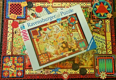 Ravensburger 1000 Pc Jigsaw Puzzle ~ Vintage Games ~ 2014 ~ Used • $17.98