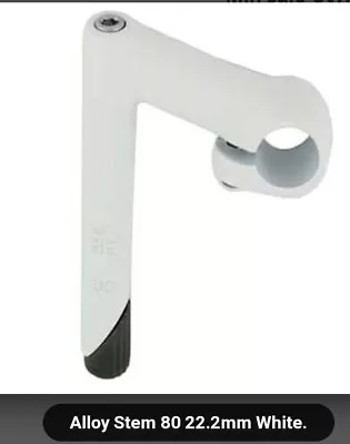 Bicycle Handle Bar Stem /goose Neck 22.2 Mm White Alloy Cruisers M.b. Bmx  • $22.99