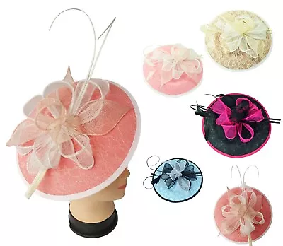 £15.99 • Buy Pillbox Feather Headband Clip Hat Fascinator Wedding Ladies Day Race Royal Ascot