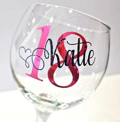 £10.99 • Buy Personalised 18th Birthday Gin/Cocktail Glass Milestone Gift Idea For Her/Him