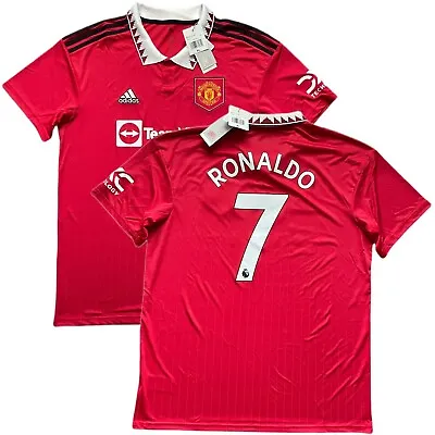 2022/23 Manchester United Home Jersey #7 Ronaldo Large Adidas EPL Kit NEW • $99