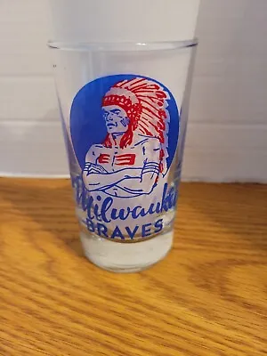 (VTG) 1950s Milwaukee Braves Glass County Stadium Aaron Casper Co. • $59.99