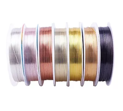 Job Lot Multi Colours Copper Wire Spools For Jewellery Beading Craft 0.3mm-0.8mm • £2.49
