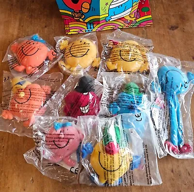 Mr Men McDonalds Happy Meal 10 Sealed Toy Bundle & 4 Original Boxes Vintage 1999 • £35