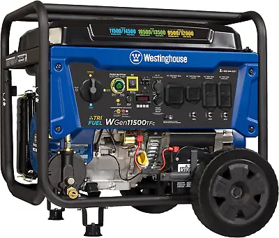 Westinghouse 14500-W Portable Tri-Fuel Gas Generator W/ Remote Start CO Sensor • $1891.15