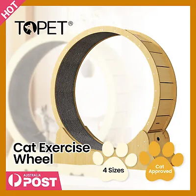$239 • Buy TOPET Cat Exercise Wheel Toy Running Exerciser Treadmill Scratcher Board 4 Sizes