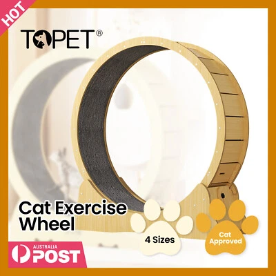 $239 • Buy TOPET Cat Exercise Wheel Toy Running Exerciser Treadmill Scratcher Board 4 Sizes
