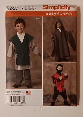 Simplicity 1037 - Star Wars Jedi Wizard Ninja Kids Pattern UCFF Size 3-8 • $5.99