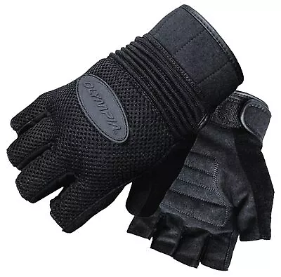 Olympia 757 Air Force Mens Fingerless Gel Motorcycle Gloves Black • $26.95