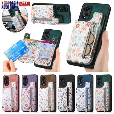 For OPPO A38 A58 A78 A17 A57 A16 A74 Find X5 Wallet Leather Cover Magnetic Case • $15.19