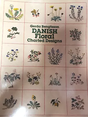 Danish Floral Charted Designs Vintage  Cross Stitch  • $8
