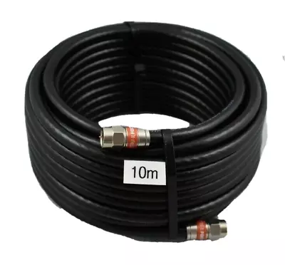 10m RG6 Quad Shield F-Type Coax Cable Digital TV Antenna Foxtel Optus NBN HFC • $20