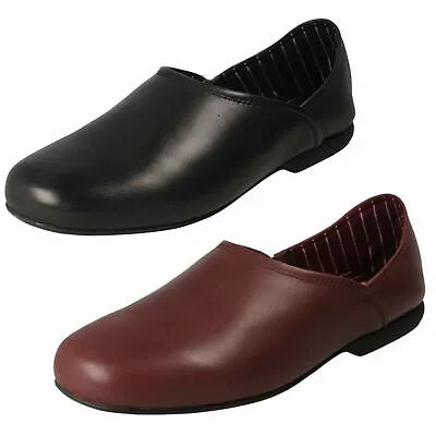 Mens Clarks Leather Slip On Indoor House Slippers Shoes Harston Elite Size • £64.99