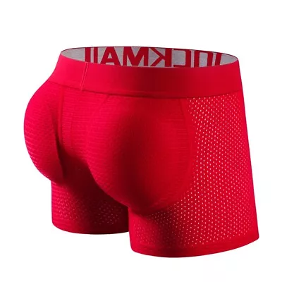 JOCKMAIL Men's Mesh Boxer Briefs Back Padded With Sponge Lift Buttocks Underwear • $15.99