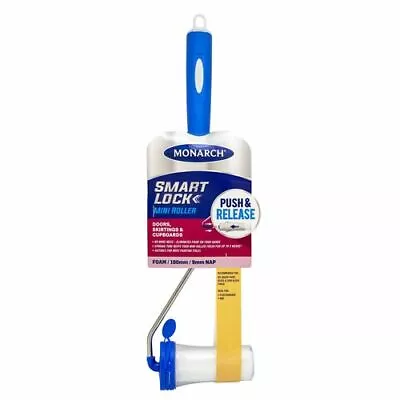 $40.50 • Buy Monarch SmartLock 100mm Foam Doors, Skirtings & Cupboards Mini Roller - Long Fra