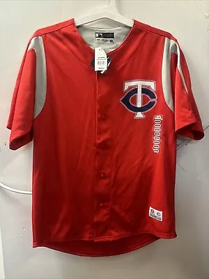 NWT Genuine MN Minnesota Twins Red Base Baseball Jersey MLB Size MEDIUM • $14.99