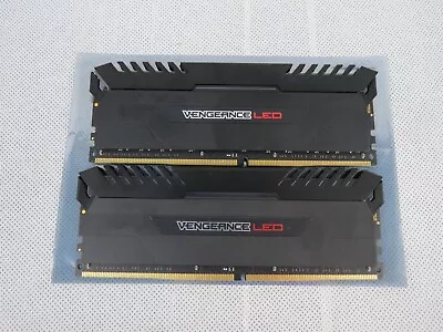 Corsair Vengeance Red LED DDR4 RAM 16GB (2x8GB) 3000MHz Used Condition • £17