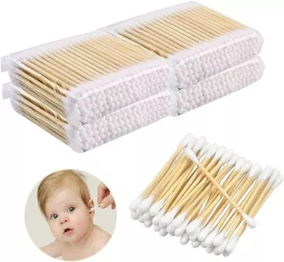 Cotton Bud Ear & Q-tip Soft Make Up Cosmetics Double Ended Cleaning Wooden Stick • £4.50