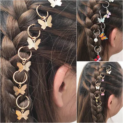 6x DIY Women Hair Braid Bead Dreadlock Cuffs Jewelry Hair Ring Clip Accessories • $2.45