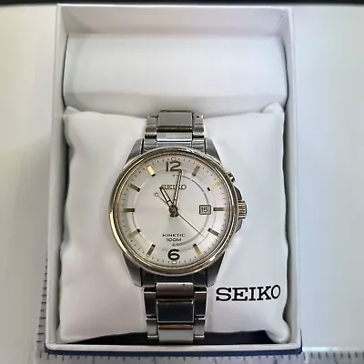 Seiko Kinetic SKA672 Cal 58M2 Stainless/Gold 2 Tone Men's Watch • $200