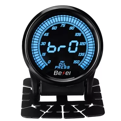 2  52mm 10 Color EVO Digital Oil Pressure Gauge Meter 0-150 Psi Sensor Black • $62.99