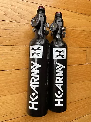 Set Of 2 Pcs. HK Army 13/3000 Aluminum Compressed Air HPA Paintball Tank - Black • $67