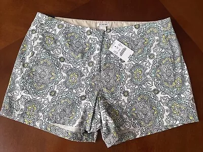 J.crew 3.5” Classic Chino Shorts Size 4 Paisley Print Womens NWT • $15.99