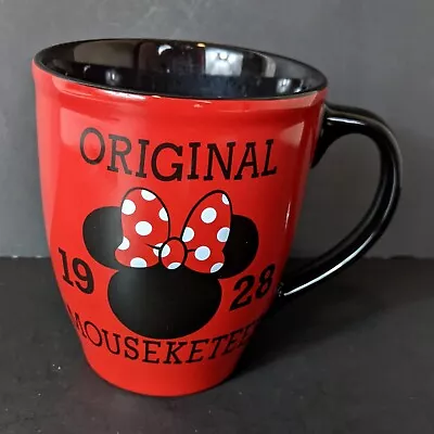 Disney Minnie Mouse Red Coffee Mug Ears Original 1928 Mouseketeer • $20.35