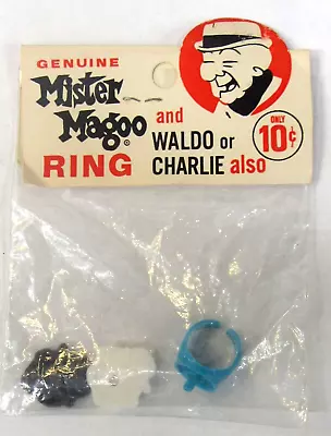 C. 1960 MISTER MAGOO And CAPT. MAGOO Interchangeable Face Ring MINT In Package • $29.99