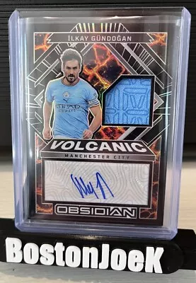 Ilkay Gundogan 2022-23 Panini Obsidian Soccer Volcanic Patch Auto 46/132 ManCity • $25