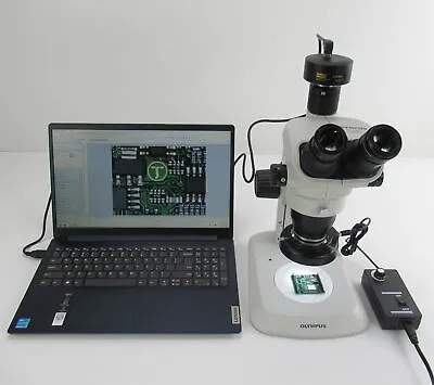 Olympus Sz61 Tr Stereo Microscope W/ Pc 3.2 Mp Digital Camera & Led Light Ring • $2199.95