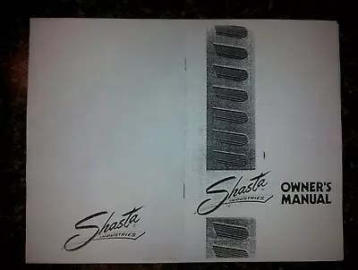 Shasta Vintage Travel Trailer Owners Manual  New (copy) • $14.99