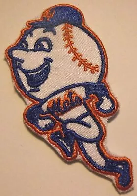 New York Mets~Mr. Met~Embroidered PATCH~2 7/8  X  1 1/2 ~Iron Sew~MLB~Ships FREE • $4.95