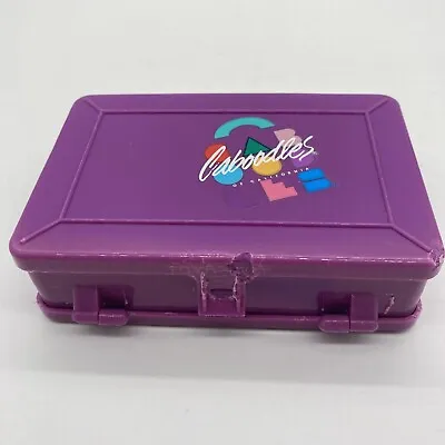 VINTAGE 90s CABOODLES MINI MAKE-UP JEWELRY CASE TWO-SIDED DOUBLE STORAGE • $15.30