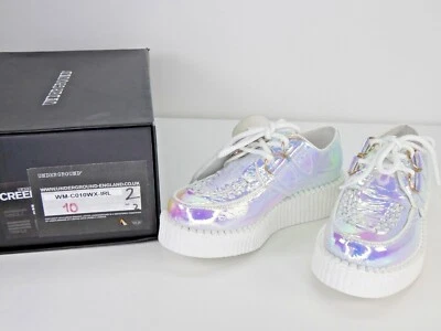£44.99 • Buy Underground Wulfrun Creeper Shoes Platform Flatform Silver Shiny UK 2 EU 35 £129