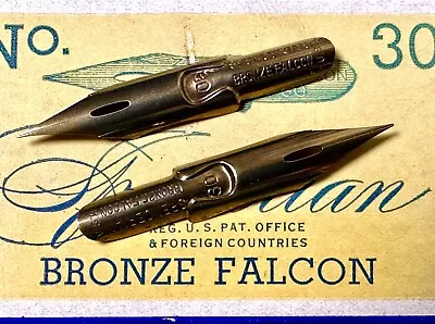 Two Vintage Spencerian Bronze Falcon No. 30 Dip Pen Nibs • $4