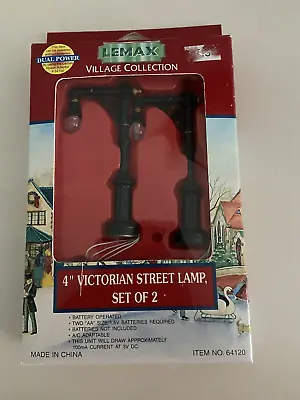 NEW Lemax Christmas Village Collection 4” Victorian Street Lamp Accessory 2 Pack • $8.99