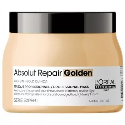 L'Oreal Serie Expert Absolut Repair Protein + Gold Quinoa MASK 500 Ml New Design • £22.99