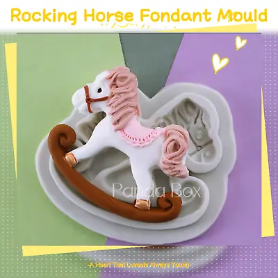 Rocking Horse Icing Mould Fondant Cake Topping Sugar Craft Party  Baby Shower • £3.05