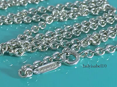 Tiffany & Co 24” Men’s Rolo Chain Link Unisex Necklace 3mm Large 9.3 Gr  Silver • $299