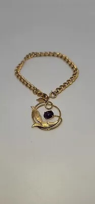 Vintage Sarah Coventry Goldtone Charm Bracelet 7.5 In • $14.50