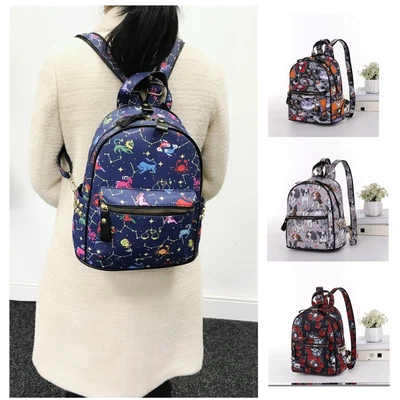 £17.99 • Buy Season Crinkle Nylon Small Backpack Woman Back Pack Side Stud Deco Waterproof