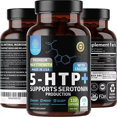 N1N Premium 5-HTP Plus 200mg [Max Purity & Strength] Enhanced With Serotonin  • $72.40