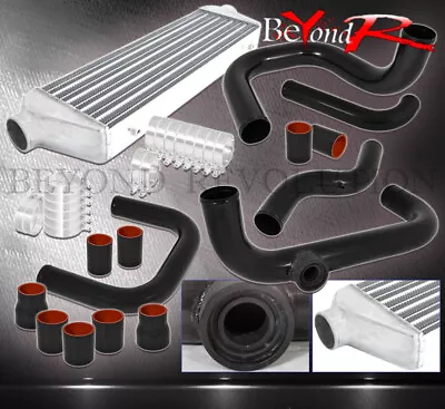 For 92-95 Civic Bolt-On Black Turbo Piping Kit Bov Adapter Flange Intercooler • $176.99