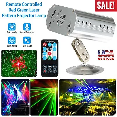 Mini LED Stage Laser Light Sound Activated DJ KTV Projector Disco Party Decor US • $25.76