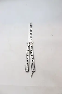 Dragon Totem Butterfly Comb Knife Folding Blunt Training Tool Set SS Silver  • $6.17