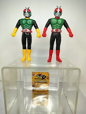 Vtg Kamen Rider New No.1 Shocker Rider No.2 Lot Of 2 Vinyl Figures Japan • $65