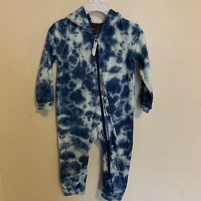 7 For All Mankind Baby’s 18 Months Tie Dye Long Sleeve Hooded Overalls Unisex  • $44.99