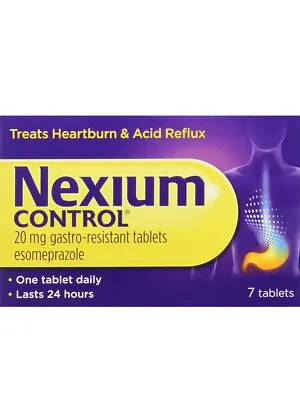 Nexium Control 7 Tablets 20mg  - Treats Heartburn And Acid Reflux New Same Day • £5.95